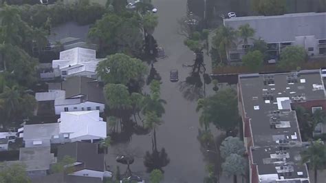 Drone video captures dramatic bird's-eye view of historic Fort Lauderdale flooding | Fox Weather