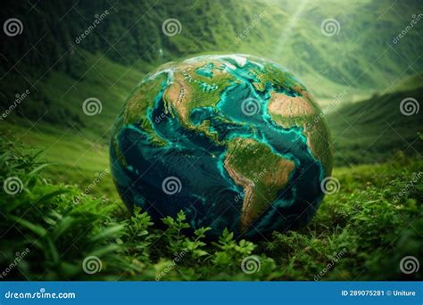 Green planet - Earth stock illustration. Illustration of clear - 289075281