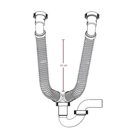 Trampa Flexible Doble Para Fregador