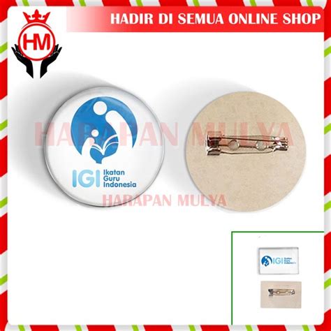 Jual Pin Igi Ikatan Guru Indonesia Bros Igi Model Bulat Dan Persegi