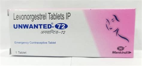 Levonorgestrel Unwanted 72 Tablet Packaging Type Box Dose 1 Mg At