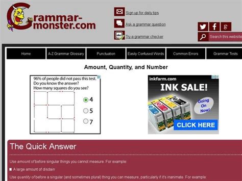 Amount, Quantity, Number Interactive for Higher Ed | Lesson Planet