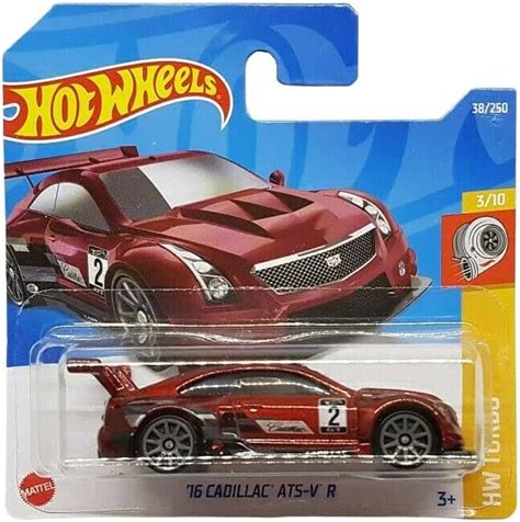 Hot Wheels Cadillac ATS V R HW Turbo HCW Short Card GM Dark Red Mattel