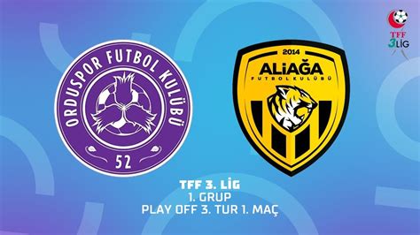 TFF 3 Lig 1 Grup Play Off 3 Tur 1 Maç 52 Orduspor FK Aliağa