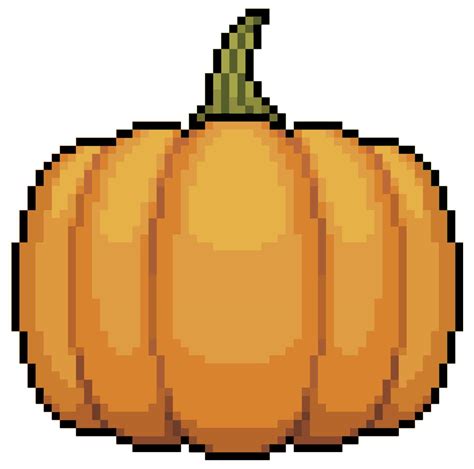 Pixel Art Pumpkin Vector Icon For 8bit Game On White Background 9878029