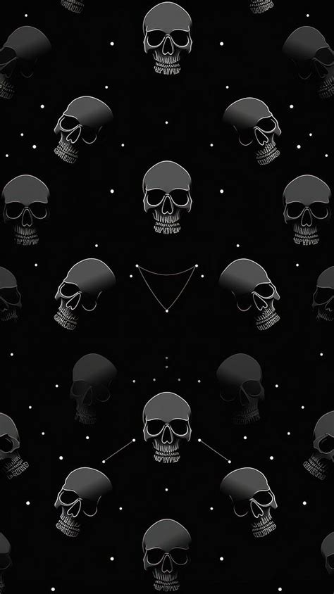 Skull pattern black backgrounds accessories. | Premium Photo ...