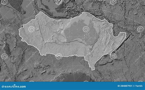 Australian Plate - Boundaries. Bilevel Map Stock Illustration ...