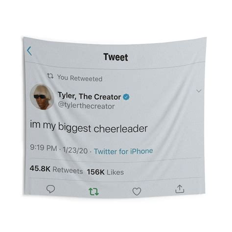 Tyler, the Creator Tweet, Indoor Wall Tapestries, Home Decor, Room Decor, Funny, Hip Hop, Custom ...