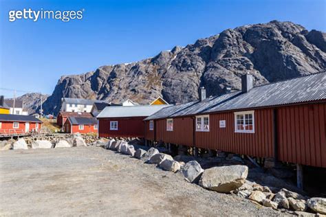 Beautiful Old Fishing Village Nusfjord At Lofoten Islands Nordland