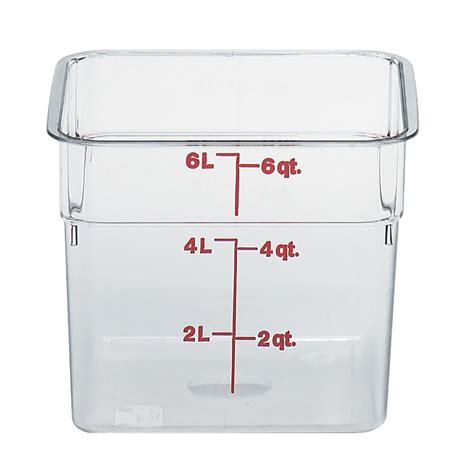 Cambro 6sfscw135 Clear Camwear Camsquare 6 Qt Container Wasserstrom