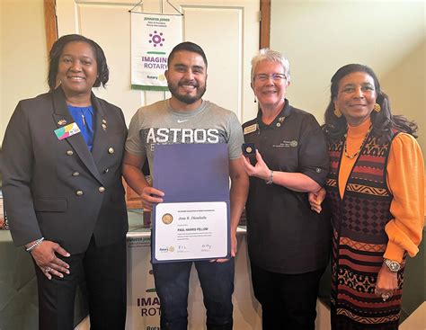 Paul Harris Fellow Awarded To Diosdado Rotary Club Of East Montgomery