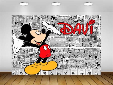 Painel Mickey Quadrinhos 1 50x1M IMPRESSÃO LONA Elo7