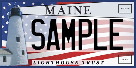 Maine Lighthouse License Plate