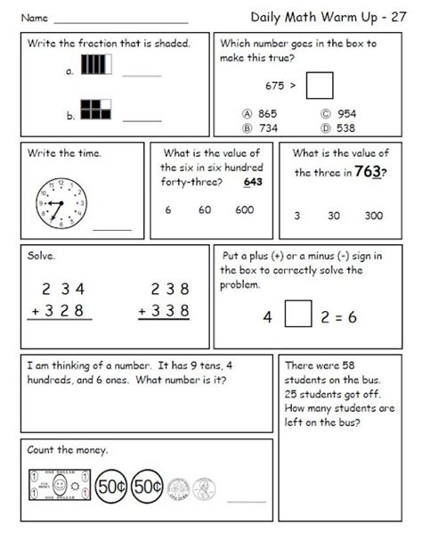 Daily Math Practice Free Printables Printable Templates