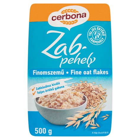 Cerbona zabpehely finomszemű 500 g Bioszállító hu