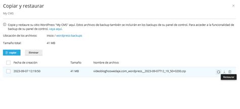 Copia Y Restauraci N De Instalaciones De Wordpress En Plesk