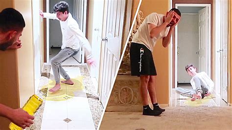 Oil Slip Prank On Faze Rug He Got Hurt Youtube