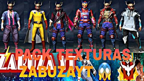 SUPER MEGA PACK DE TEXTURAS FREE FIRE ACTUALIZADOS ARMAS MOCHILAS