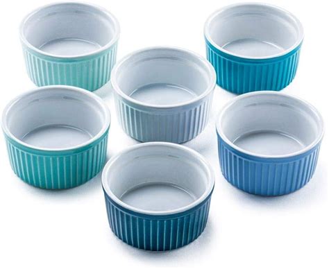 Amazon Bruntmor Oz Ramekins Teal Ceramic Ramekins Set Of