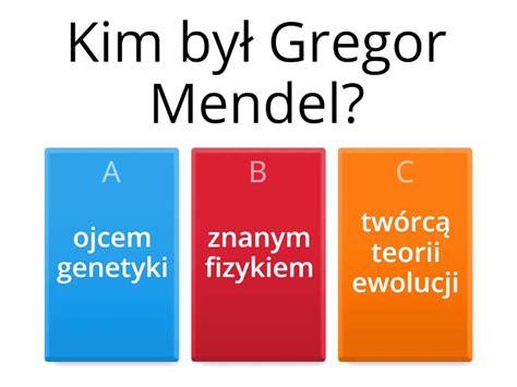 Prawa dziedziczenia według Mendla Test