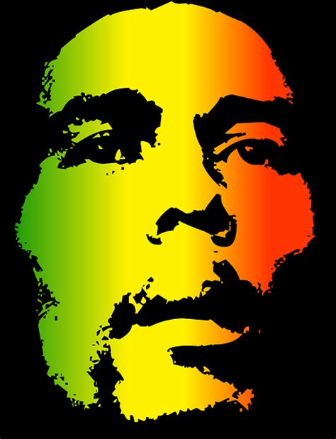 Bob Marley Reggae Face · Free vector graphic on Pixabay