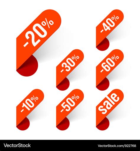 Discount Labels Royalty Free Vector Image VectorStock