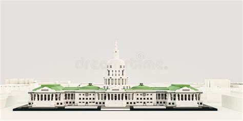 Congress Building Isolated on White Stock Illustration - Illustration ...