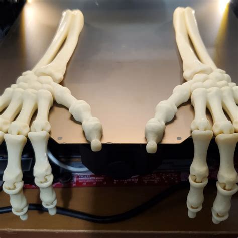 3D Print Of FLEXI PRINT IN PLACE SKELETON HAND By Peterlanoie