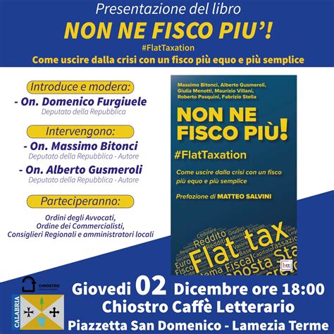 Non Ne Fisco Pi Domani La Presentazione A Lamezia Terme