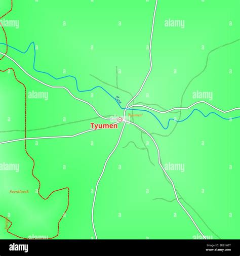 map  tyumen city  russia stock photo alamy