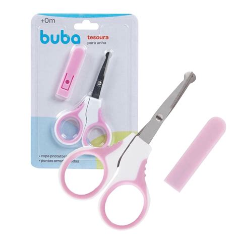 Tesoura Para Unha De Bebe - Tesoura Para Unha Infantil Bebe Com Capa Protetora Buba | Shopee Brasil
