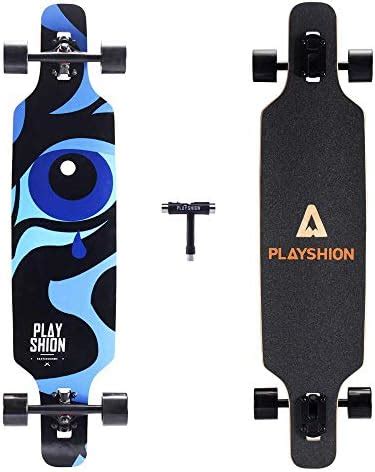 Playshion Inch Drop Through Freestyle Longboard Skateboard Cruiser