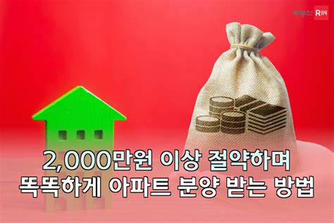 부동산114 2000만원 이상 절약하며 똑똑하게 아파트 분양 받는 방법