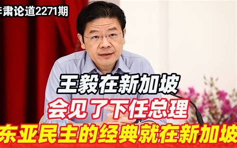 李肃：王毅在新加坡会见了下任总理，东亚民主的经典就在新加坡 李肃论道 李肃论道 哔哩哔哩视频