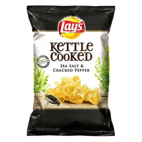 Lay S Sea Salt Cracked Pepper Kettle Cooked Potato Chips Blain S