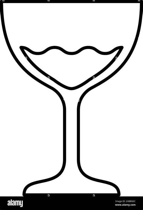 Wine Glass Outline Icon Vector Stock Vector Image & Art - Alamy