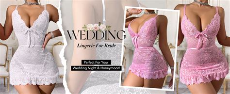 Girece Womens Lace Chemise Sexy Babydoll Lingerie V Neck Sleep Dress Red M At Amazon Womens