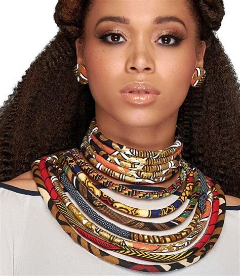 Metallic Gold Choker And African Print Bib Necklace The Gold Empress