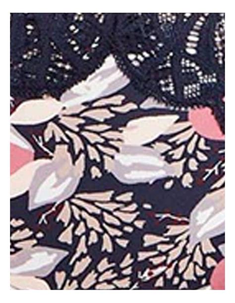 Sans Complexe Ariane Fantaisy Microfiber And Lace Bikini Brief In Print Marine Blue MYER