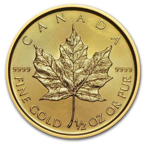 1 2 Oz RCM Canadian Maple Leaf Coin 9999 Secondary Random Year