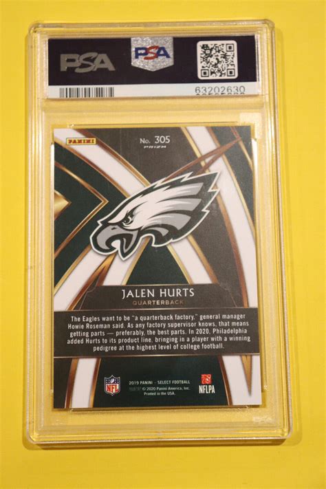 2019 Panini Select 2020 XRC Prizm Redemption 305 Jalen Hurts RC