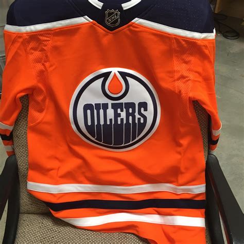 Edmonton Oilers Home Orange Adult Size 50 Adidas Jersey Nwt Jersey