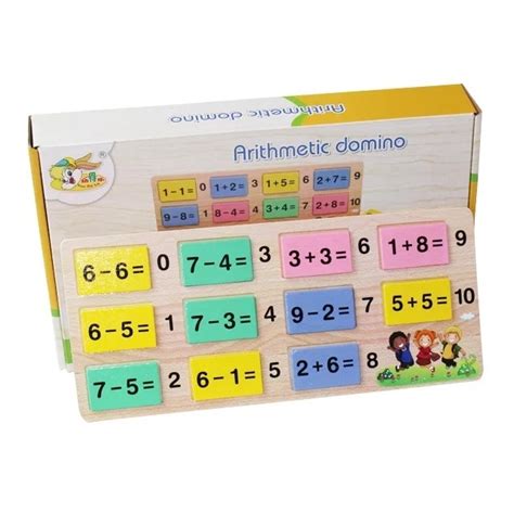 Дървена игра Математика с клечки, Домино, Аритметика - eMAG.bg