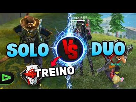 Solo X Duo Treino Amassei Geral Free Fire Youtube