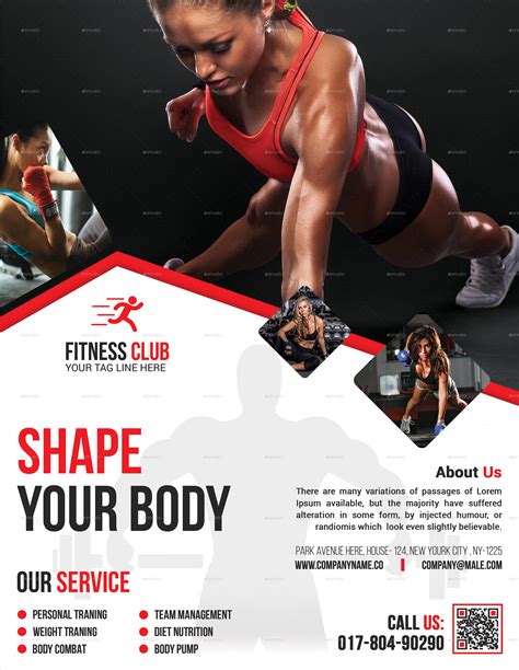 Fitness Flyer Gym Flyer Print Templates Graphicriver