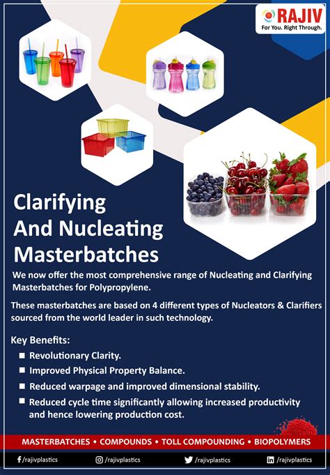 Clarifying And Nucleating Masterbatches Rajiv Plastics