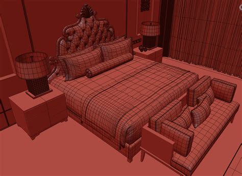 Klassisches Bett Schlafzimmer 3d Modell 38 Max Free3d