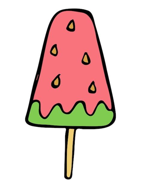 Premium Vector Vector Hand Drawn Ice Cream Illustration Cute Sundae