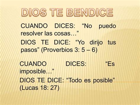 Dios Te Bendice PPT