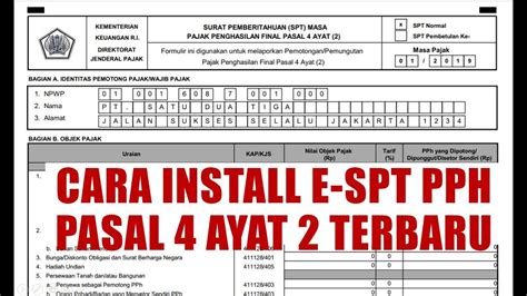 Cara Pelaporan Pph Final Pasal 4 Ayat 2 Online Pigura